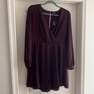 Express Long Sleeve Fit and Flare Dress. Size Med.